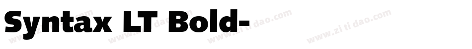 Syntax LT Bold字体转换